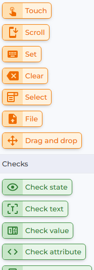 A screen extract of the DoesQA toolbar well