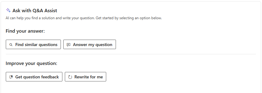 options for "Find similar questions" and "Answer my question"