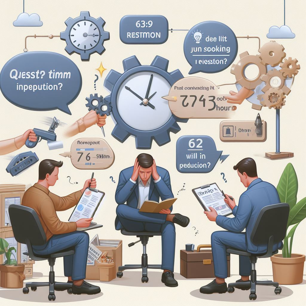 Cartoon of three people contemplating a software problem, and the person in the middle has their head in their hands